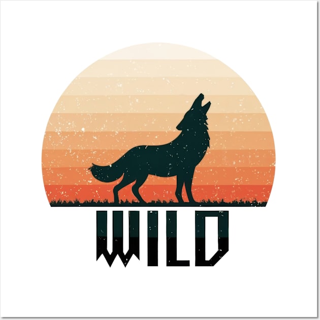 Wolf with text Wild Wall Art by byNIKA